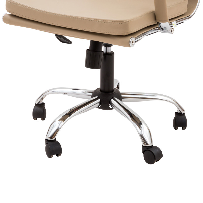 Poltrona Mito dirigenziale simil tortora cromata ergonomica