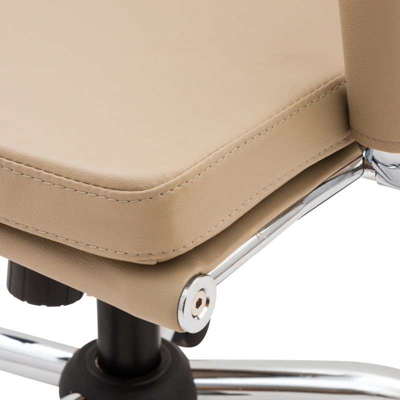 Poltrona Mito dirigenziale simil tortora cromata ergonomica