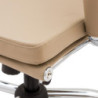 Poltrona Mito dirigenziale simil tortora cromata ergonomica