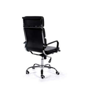 Zoom Poltrona Mito Presidenziale Simil Nera/Cromata