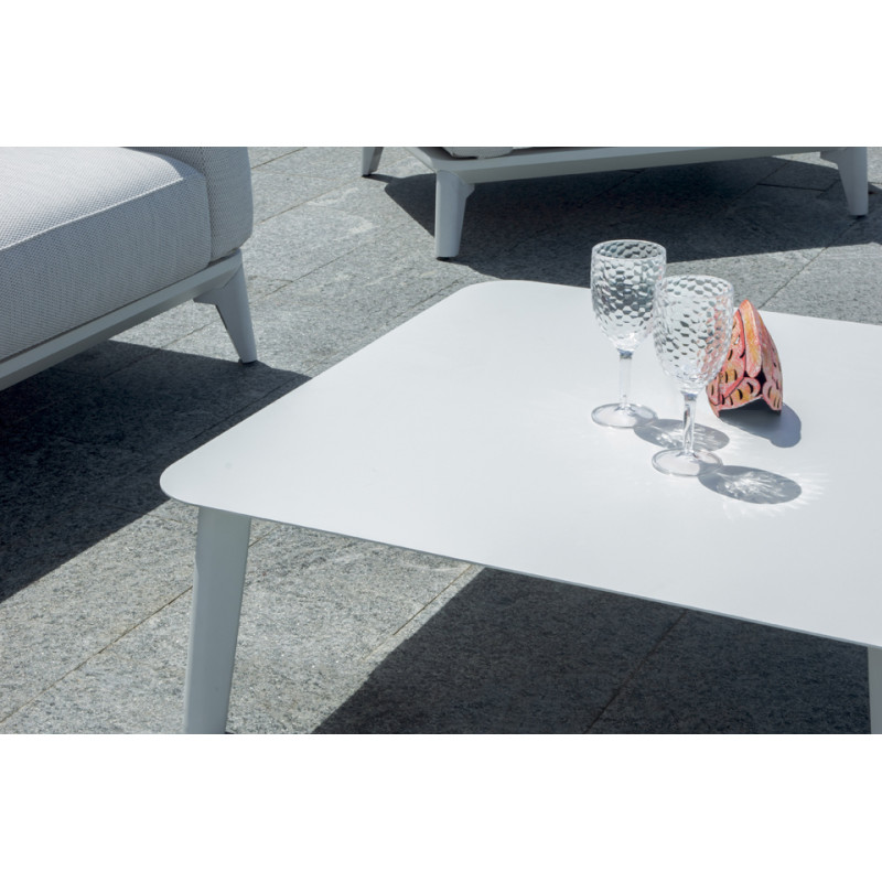 Salotto Nantes Alluminio Bianco E Corda Wicker Moia