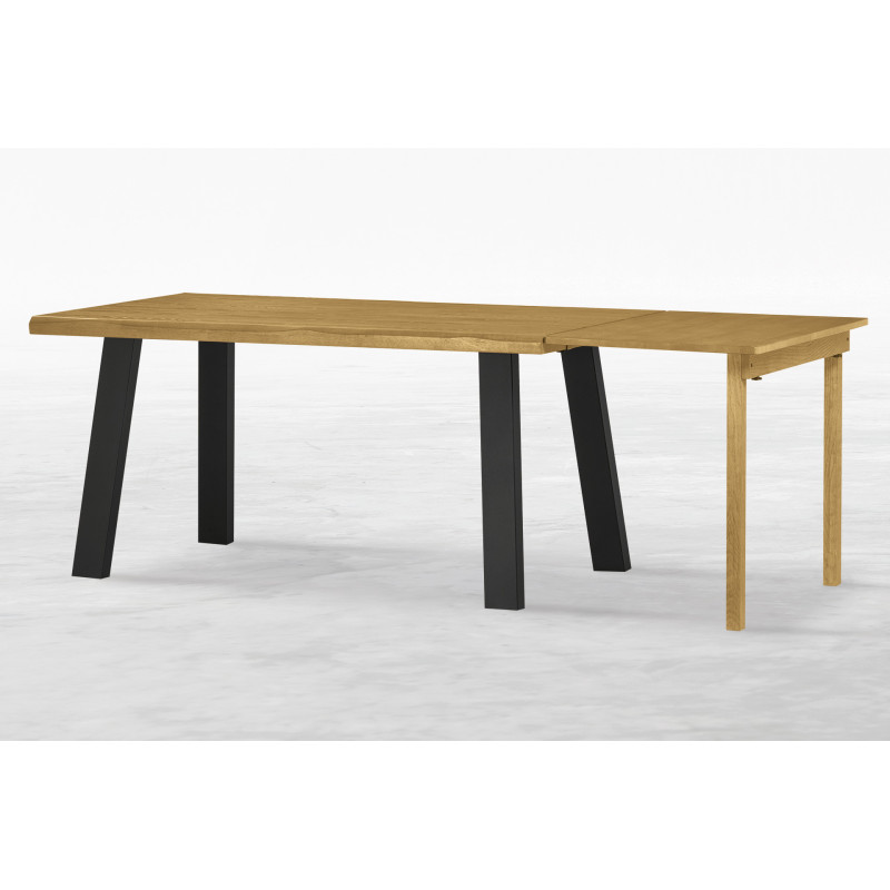 Tavolo Tube in legno massello allungabile design moderno
