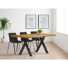 Tavolo Cross allungabile legno massello 160/180x90 cm moderno