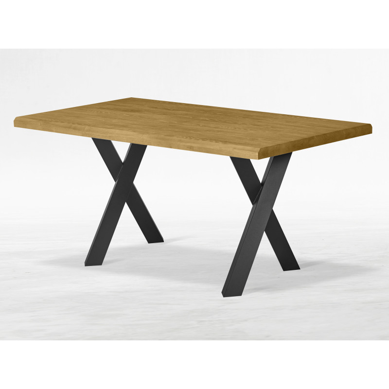 Tavolo Cross allungabile legno massello 160/180x90 cm moderno