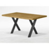 Tavolo Cross allungabile legno massello 160/180x90 cm moderno