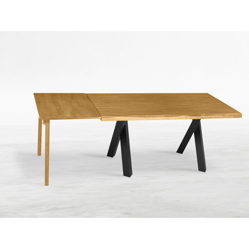 Tavolo Cross allungabile legno massello 160/180x90 cm moderno