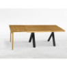 Tavolo Cross allungabile legno massello 160/180x90 cm moderno