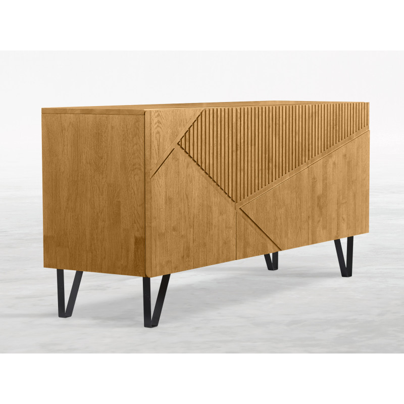 Madia 4 ante Cress in legno massello design moderno soggiorno