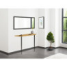 Consolle curva in legno massello 90x28 cm allungabile casa