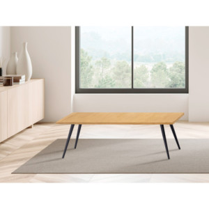 Tavolino Traverso in legno massiccio 90x50 cm design casa