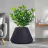 Vaso in resina antracite Stromboli 60x35 cm per piante esterno