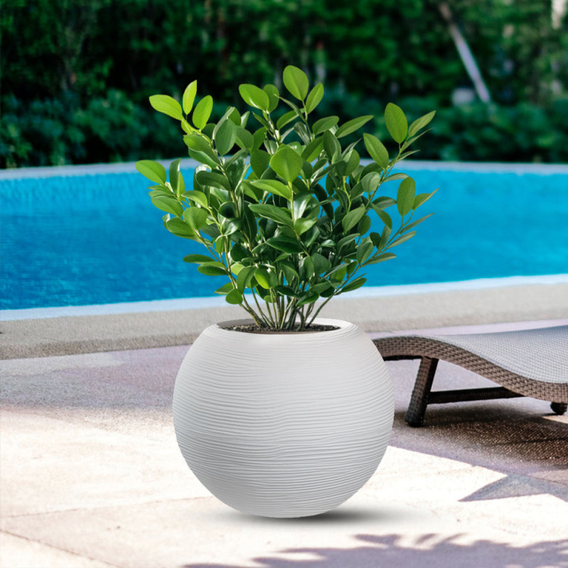 Vaso Bianco Resina | Levante Shop
