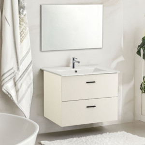 mobile bagno sospeso 80 cm bianco lucido | levante shop