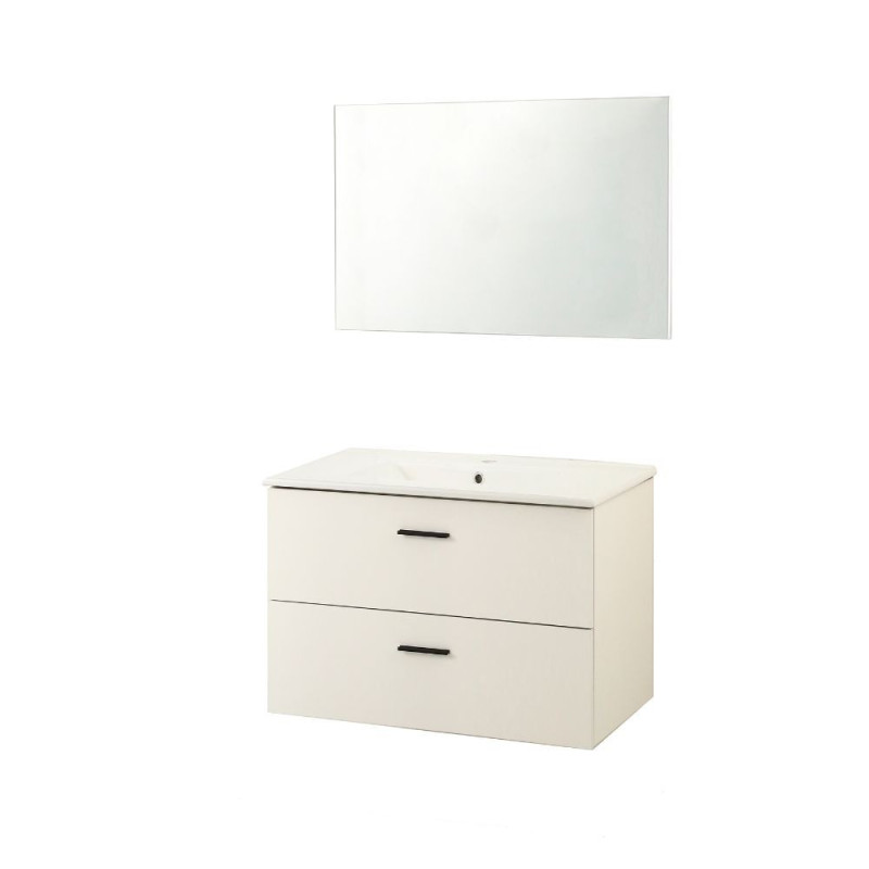 mobile bagno sospeso 80 cm bianco lucido | levante shop