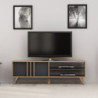 Porta TV Rilla 150 noce antracite moderno e capiente