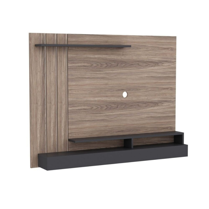 Parete porta TV Lawrance 157 noce antracite moderna e capiente