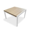 Tavolo quadrato Korallo allungabile bianco e olmo 100x100x76h
