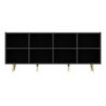 Madia Jose 4 ante antracite dettagli oro 180x47x75 cm moderna