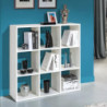 Libreria Hawai 9 compartimenti bianco larice moderna e capiente