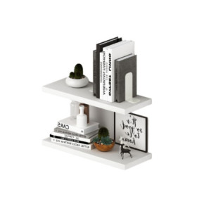Coppia di mensole 90 cm bianco frassinato moderne e versatili