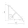 Alzatina triangolare PVC ciliegio 4 metri cucina resistente