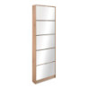 Scarpiera Koblenz 5 ante specchio quercia salvaspazio elegante