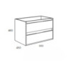 mobile bagno sospeso 60 cm bianco laccato lucido | levant...