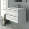 mobile bagno sospeso 60 cm rovere grigio ghiaccio | levan...