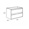 mobile bagno sospeso 60 cm rovere grigio ghiaccio | levan...