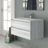 mobile bagno sospeso 80 cm rovere grigio ghiaccio | levan...