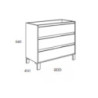 mobile bagno sospeso 80 cm rovere grigio ghiaccio | levan...