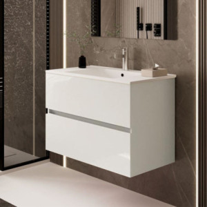 mobile bagno sospeso 100 cm bianco | levante shop
