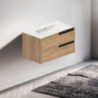 mobile bagno sospeso 80 cm rovere miele | levante shop
