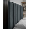 Letto matrimoniale Wilma contenitore blu pacific tessuto Vogue