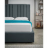 Letto matrimoniale Wilma contenitore blu pacific tessuto Vogue