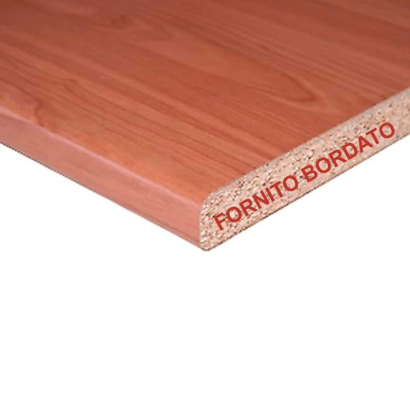 Top cucina sinistro forato ciliegio 195x60x3.8 cm resistente