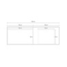 Top cucina forato destro travertino 180x60x3.8 cm resistente
