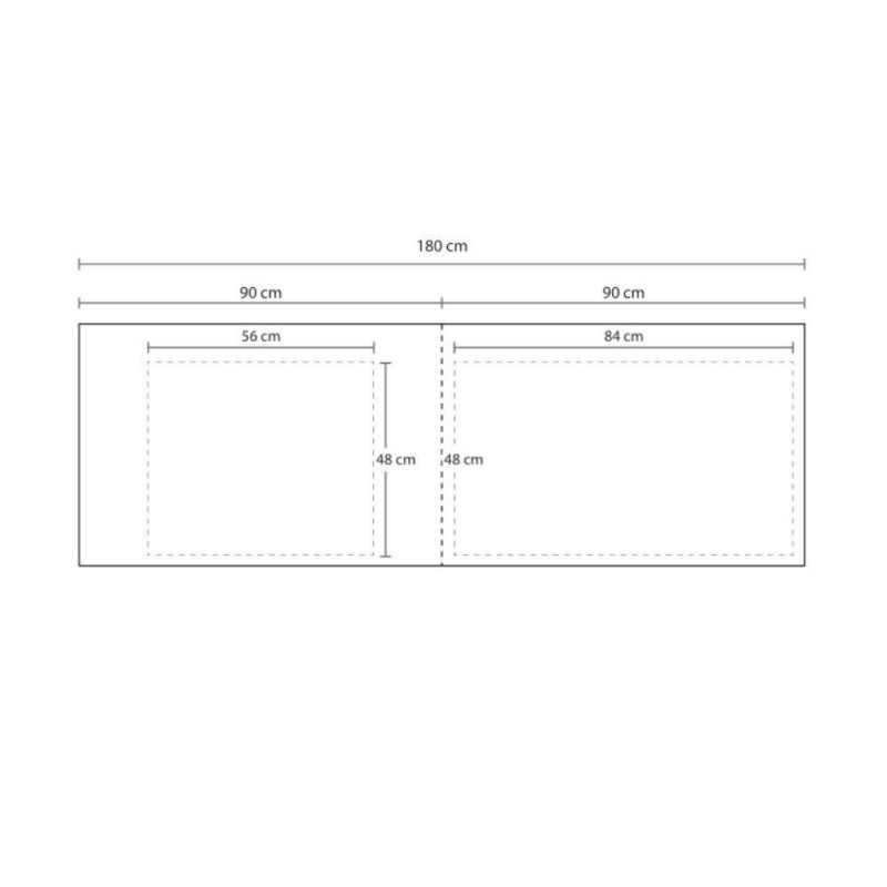 Top cucina forato sinistro travertino 180x60x3.8 cm resistente