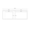 Top cucina forato sinistro travertino 180x60x3.8 cm resistente
