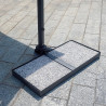 Ombrellone Roma 3x3 palo laterale antracite Made in Italy Moia