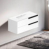 mobile bagno sospeso 100 cm bianco opaco | levante shop