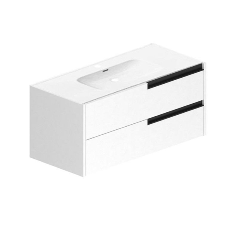 mobile bagno sospeso 100 cm bianco opaco | levante shop