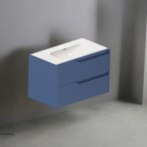 mobile bagno sospeso 80 cm azzurro | levante shop