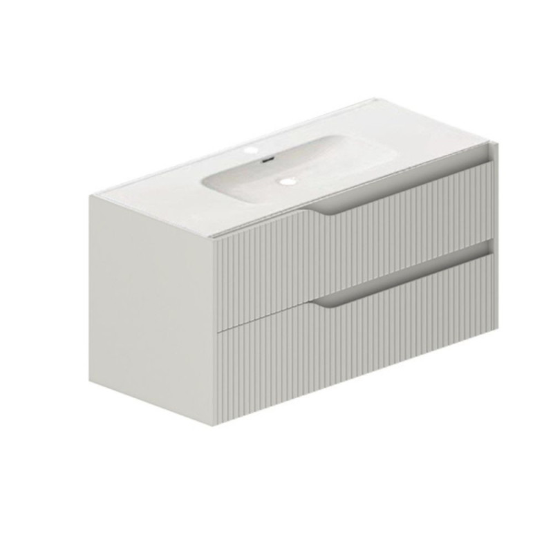 mobile bagno sospeso 100 cm cashmere opaco | levante shop