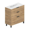 mobile bagno sospeso 80 cm rovere | levante shop
