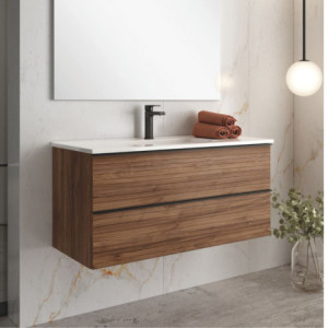 mobile bagno sospeso 100 cm noce | levante shop