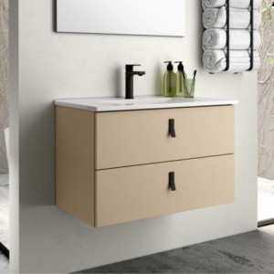 mobile bagno sospeso 60 cm cappuccino | levante shop