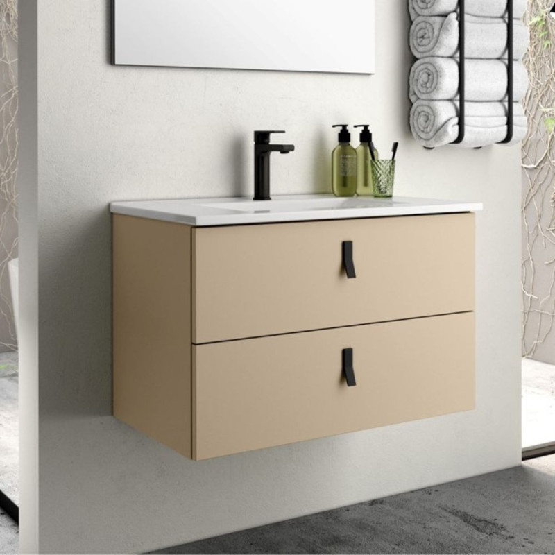 mobile bagno sospeso 60 cm cappuccino | levante shop