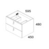 mobile bagno sospeso 60 cm blu | levante shop