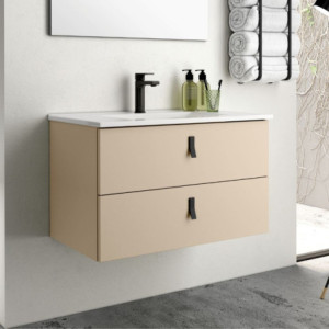 mobile bagno sospeso 80 cm cappuccino | levante shop